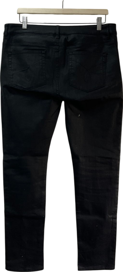 ASOS Skinny Leather Look Trouser In Black W34