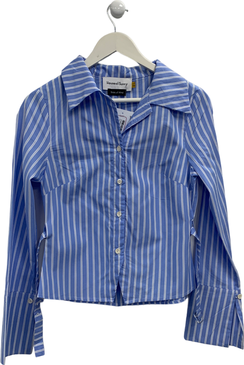 HOUSE OF SUNNY Blue Belted Shirt UK 10