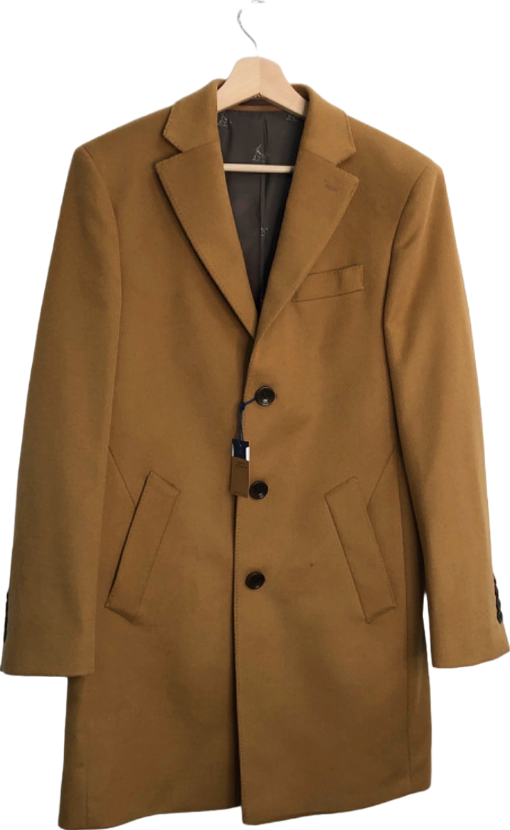 Charles Tyrwhitt Camel Pure Wool Overcoat 36R UK