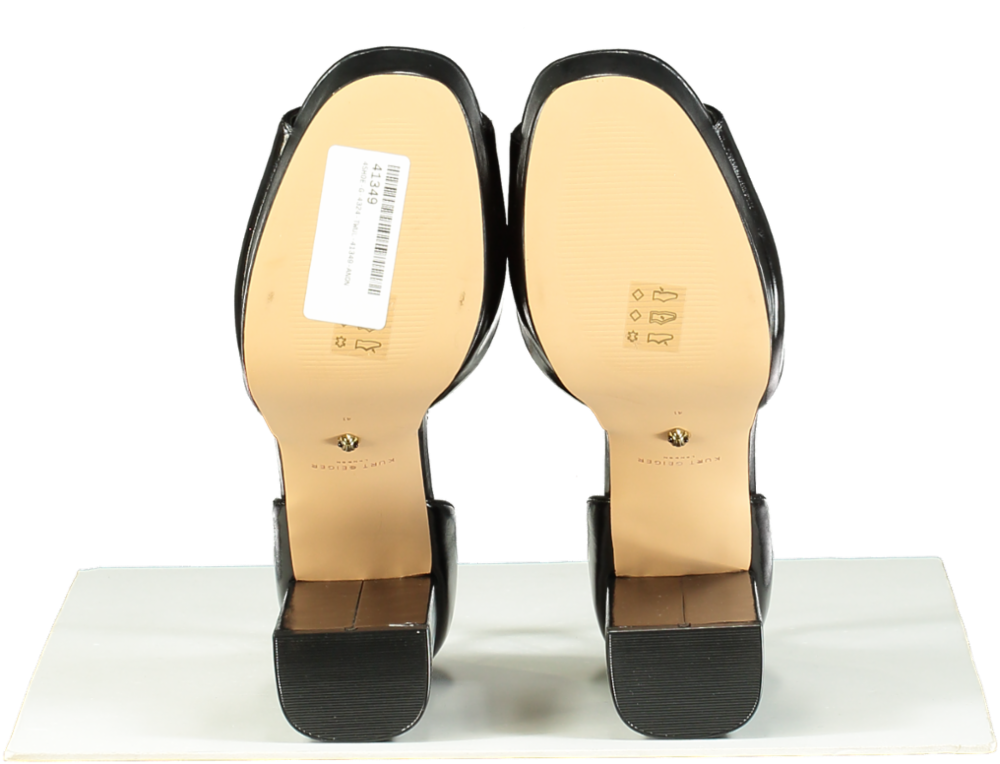 Kurt Geiger Black Embellished Platform Sandals Size UK 8