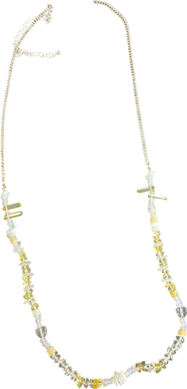 Reclaimed Vintage Yellow Beady Belly Chain One Size