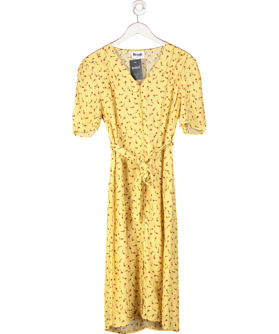Rouje Yellow Anais Dress UK 14