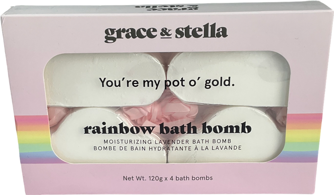 Grace & Stella Rainbow Bath Bombs 120g