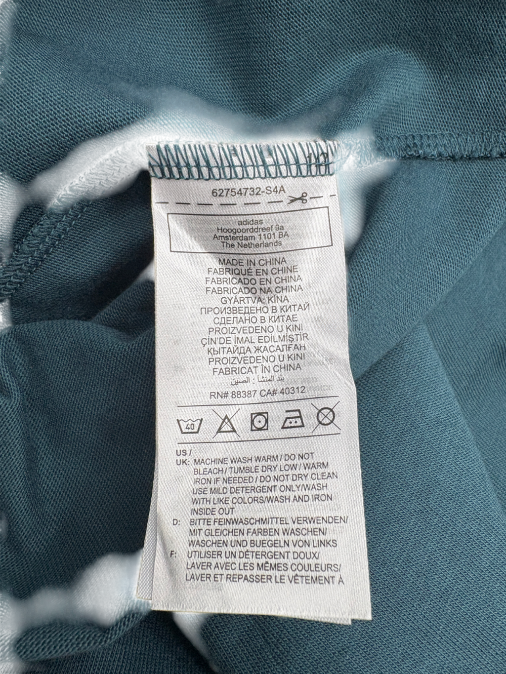 adidas Blue Logo T-shirt UK S