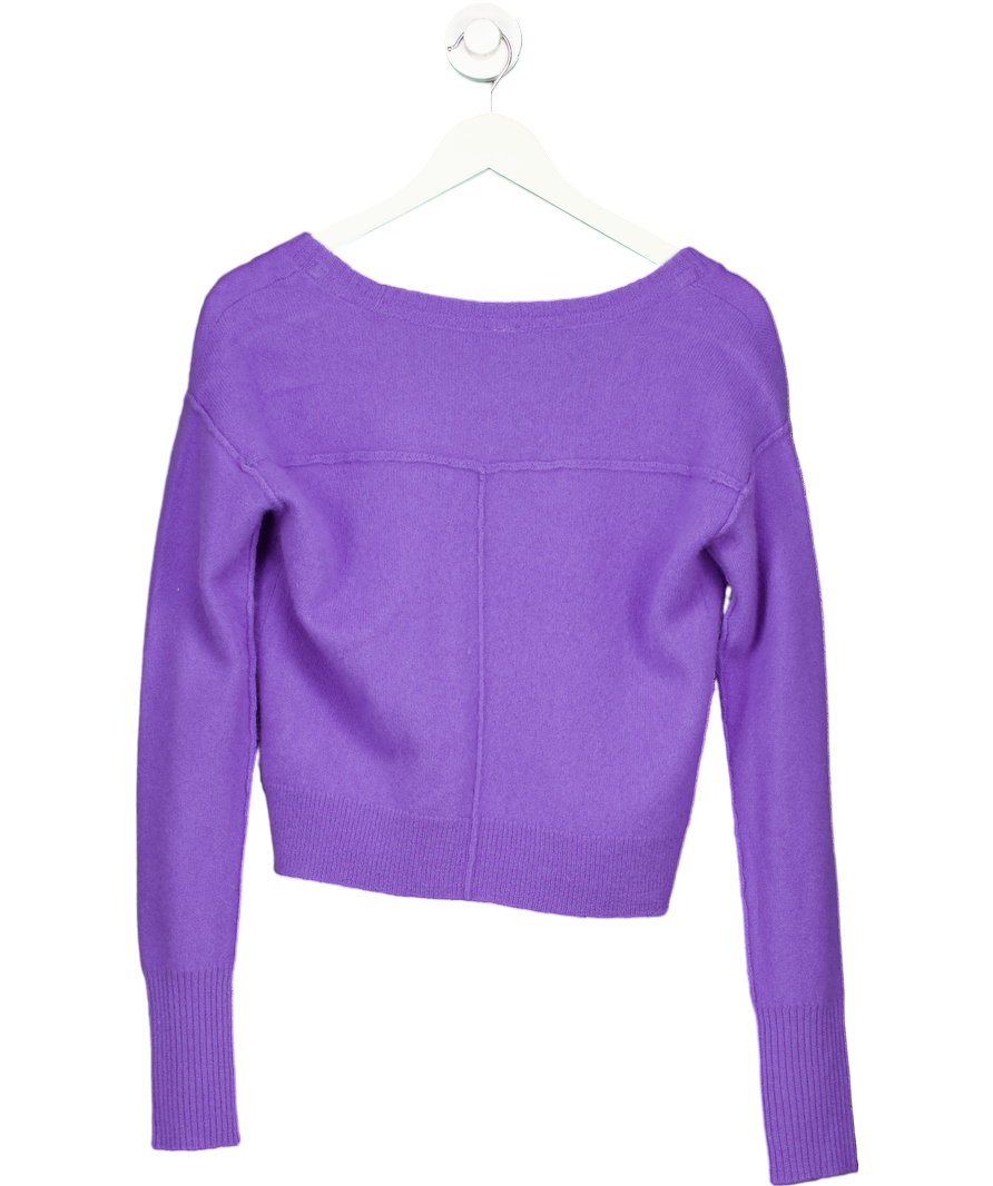 Free People Purple Stellar Pullover Sweater 100% Cashmere UK S