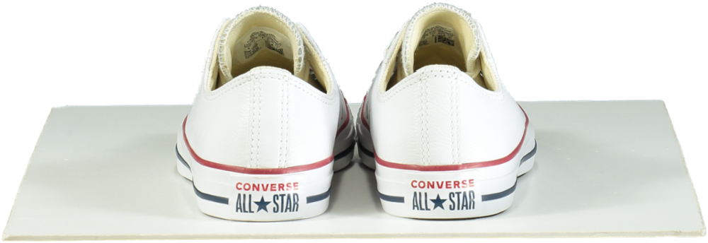 Converse White Chuck Taylor All Star Ox All Leather Trainers UK 5