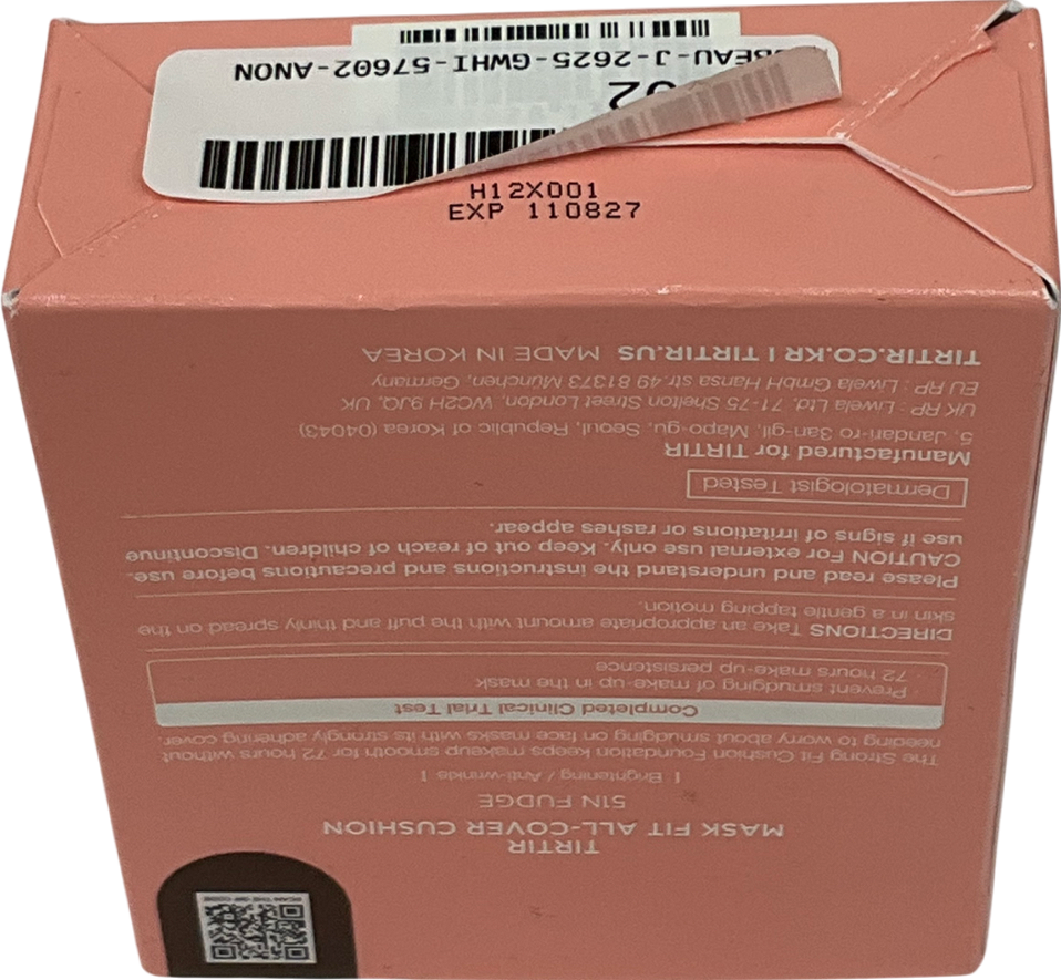 tirtir Mask Fit All-cover Cushion Foundation 51n 18g