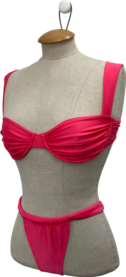 Imana Pink Iris Bikini With Balcony Top In Pitaya UK XS/S