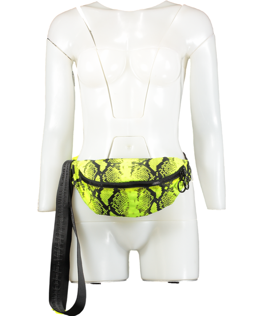 Off-White C/O Virgil Abloh Yellow Neon Snake-print Shell Belt Bag