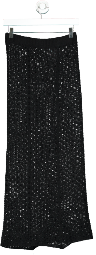 Black Knitted Skirt UK S/M