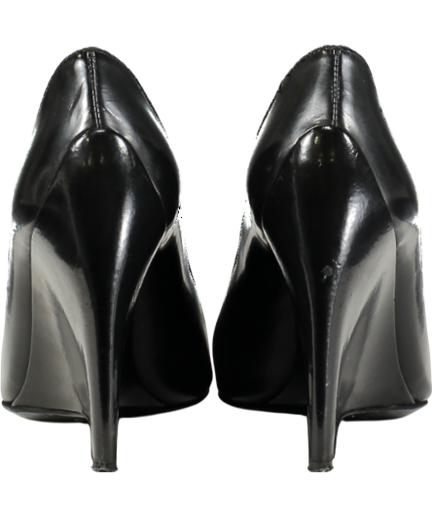 Jil Sander Black Leather Pointed Wedge Heel court shoesUK 5.5 EU 38.5 👠