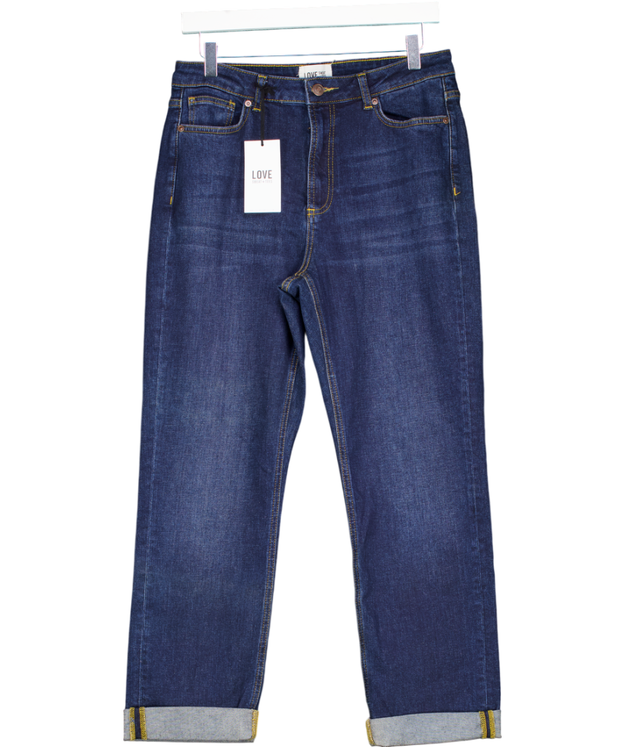 Love sweat + tees Blue Turned Up Jeans UK M