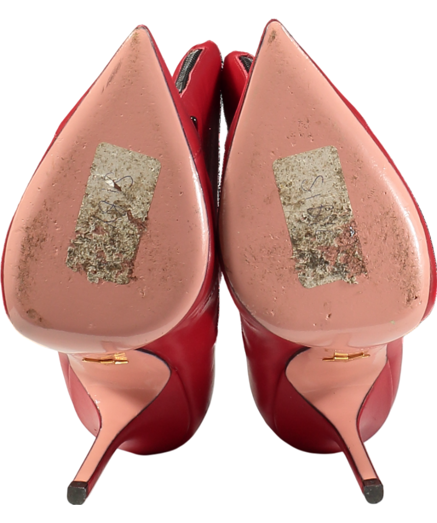 JF London Red Zip Detail Pointed Ankle Boots UK 6 EU 39 👠