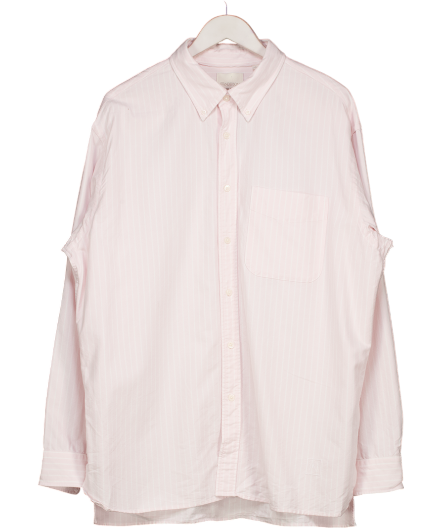 Uniqlo Pink Striped Oxford Oversized Shirt UK L