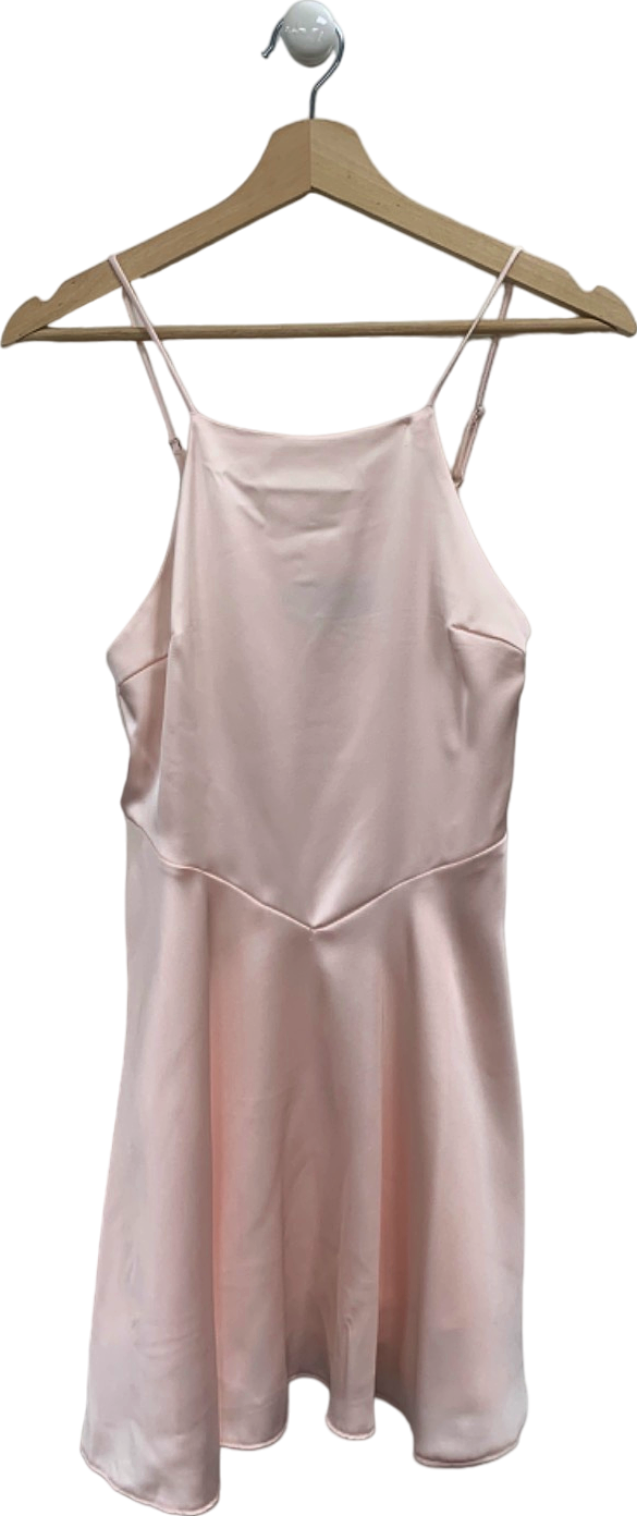 Zara Pink Satin Slip Dress XS