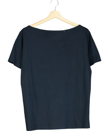 Hollister Blue Oversized Off-the-shoulder Nyc Graphic Tee UK XS