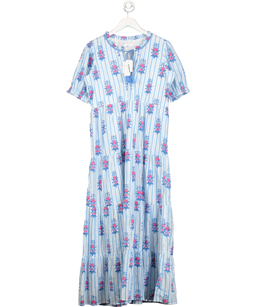 Lexy London Blue Tasha Maxi Dress UK 10