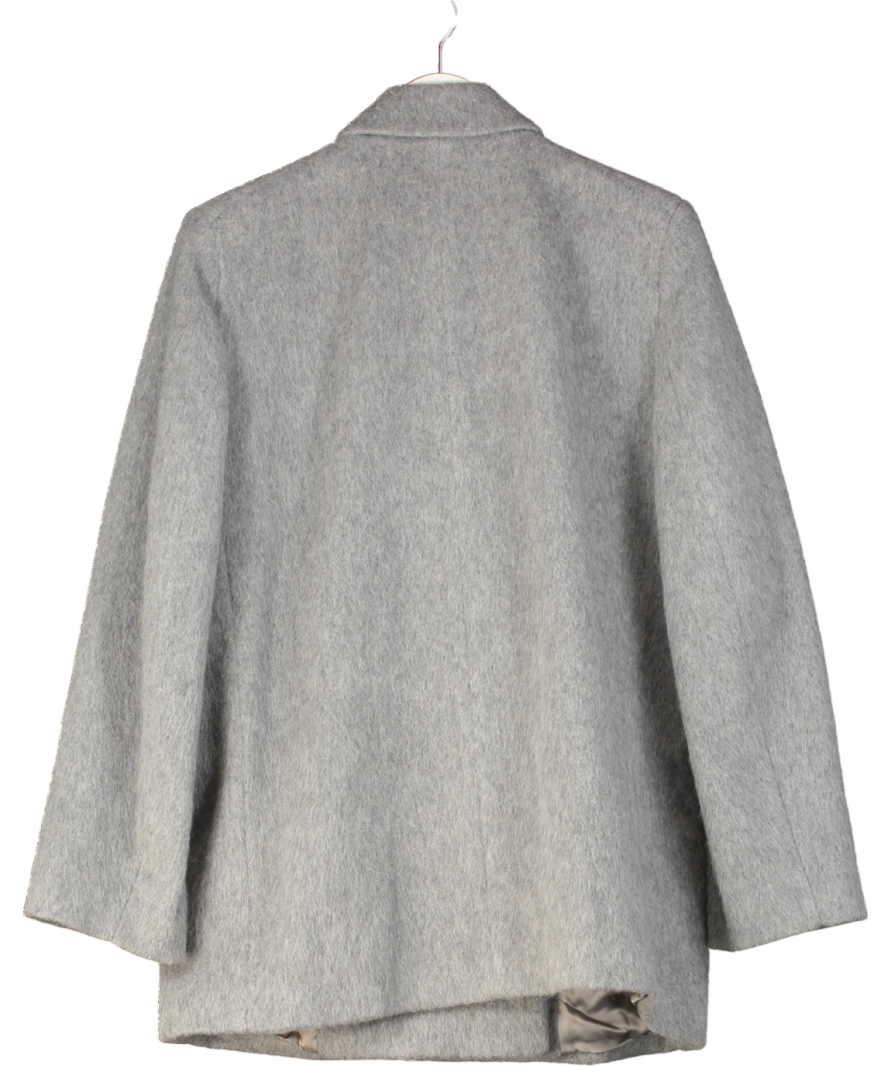 H&M Grey Oversized Wool Blend Blazer UK M