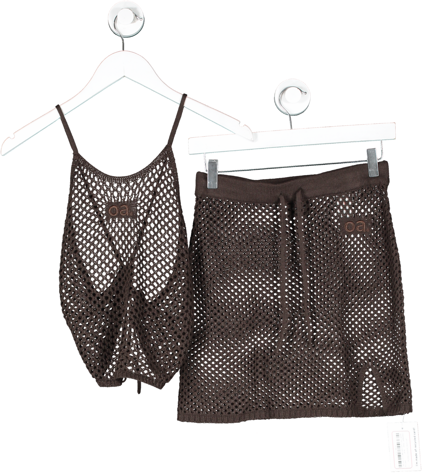 OceansApart Brown Lilou Crochet Top & Skirt 2 Piece Set UK XS