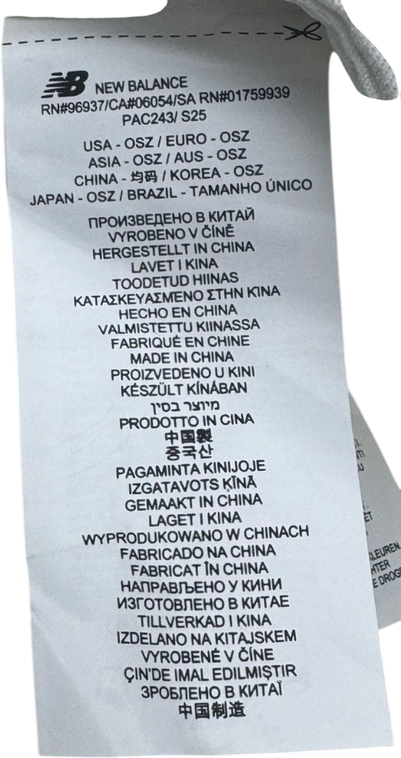 New Balance White Sports Cap One Size