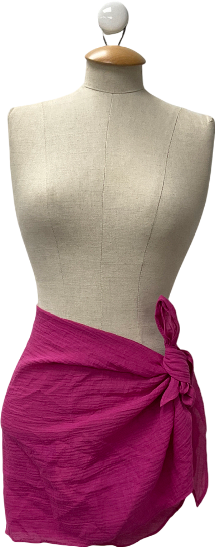 Monday Swimwear Pink South Beach Semi-sheer Linen Sarong UK L