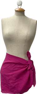 Monday Swimwear Pink South Beach Semi-sheer Linen Sarong UK L