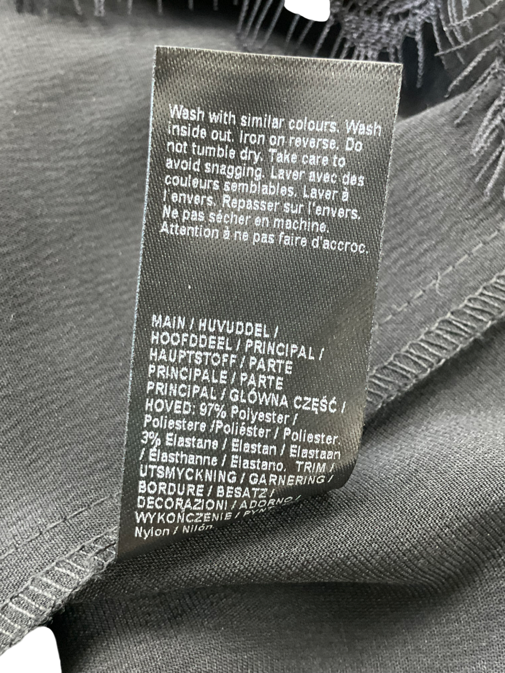 River Island Black Lace Trimmed Mini Skirt UK 8