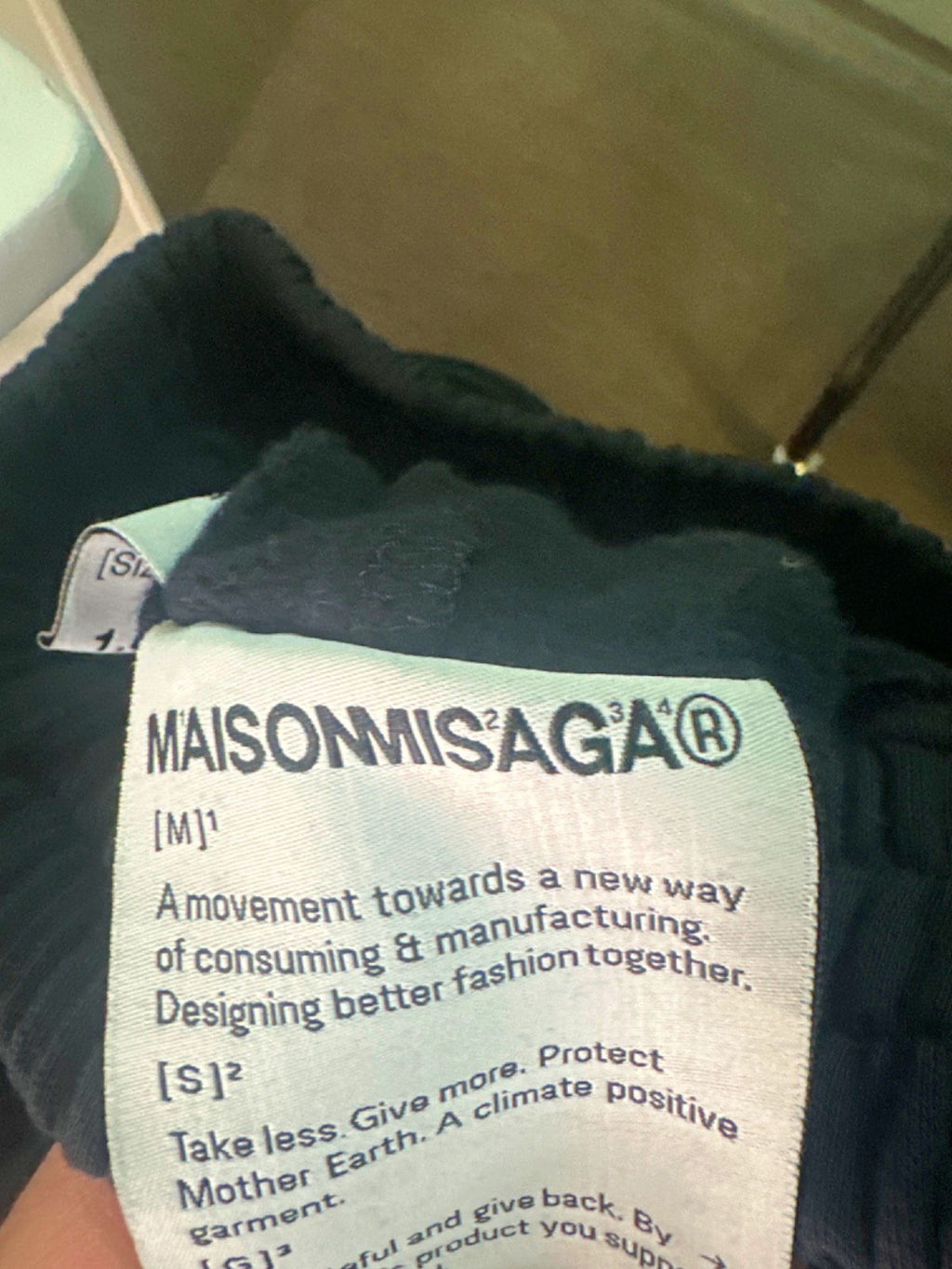 Maisonmisaga Black Relaxed Fit Trousers UK 1.0