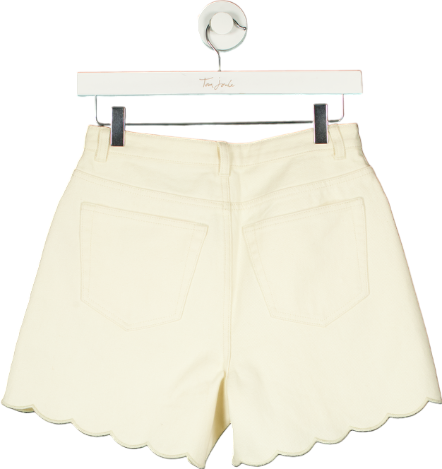 WYSE LONDON Ivory Ruby Scalloped Shorts UK 8