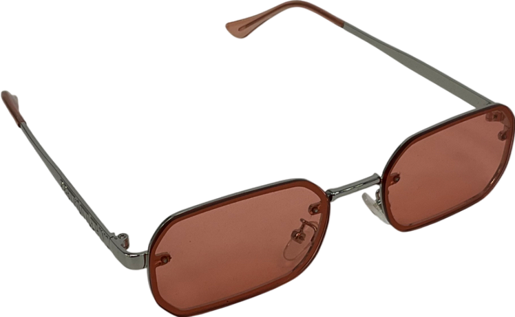 PrettyLittleThing Orange Rectangular Sunglasses One Size