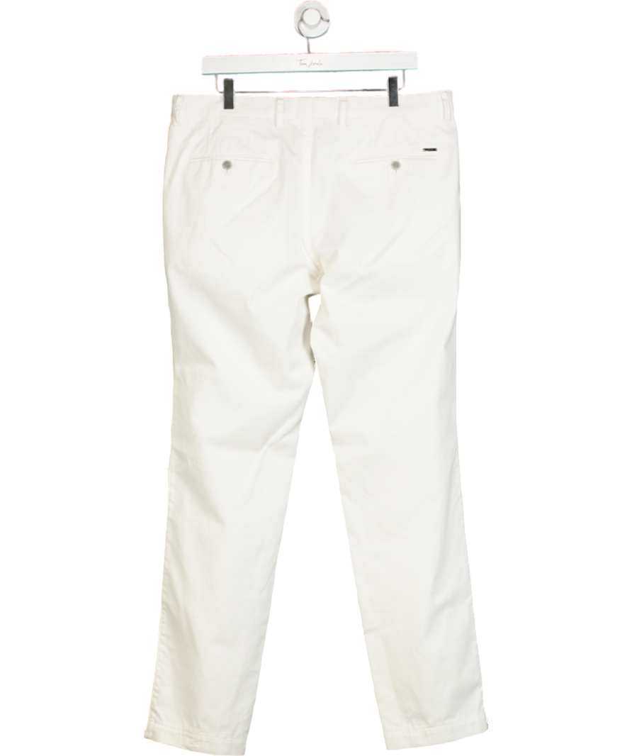 BOSS White Slim Fit Cotton Chinos UK XL