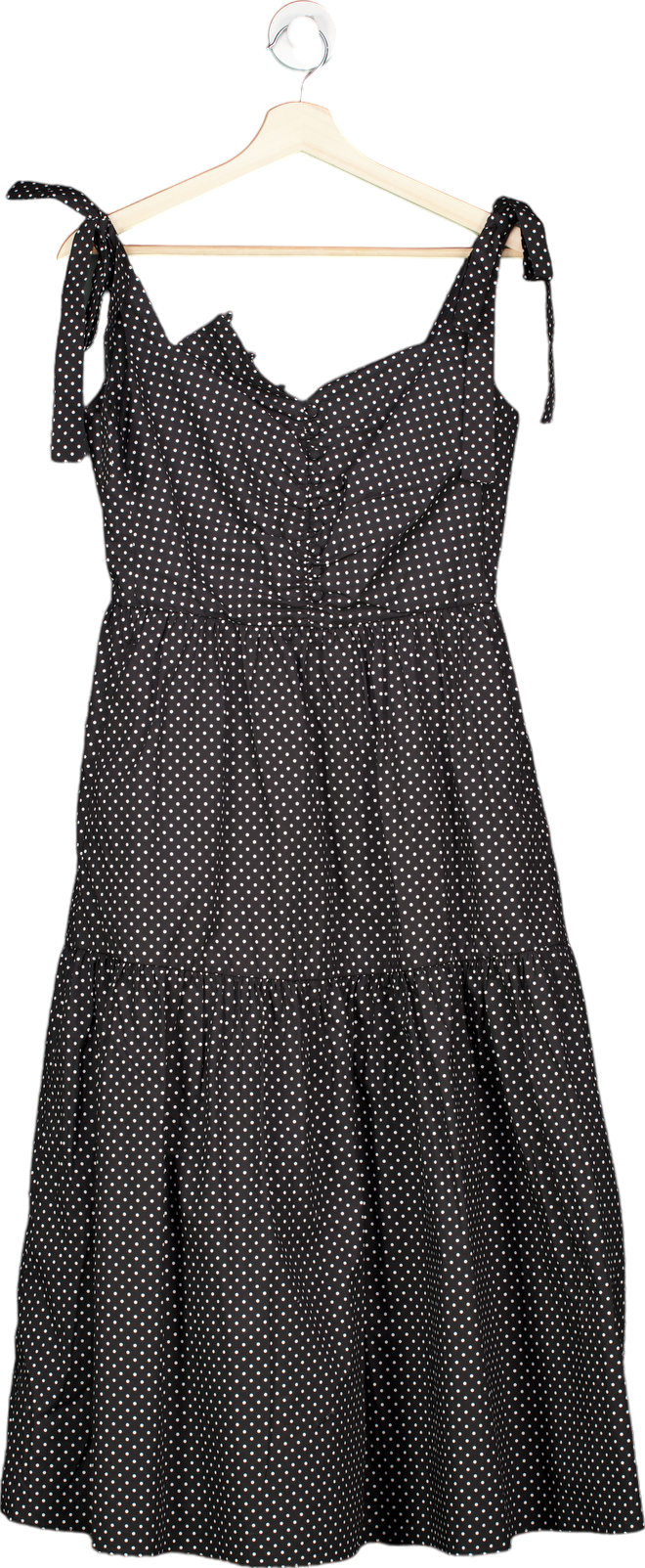 Fabrique Elizabeth Morling Black Polka Dot Dress UK S