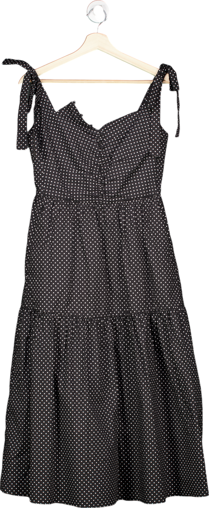 Fabrique Elizabeth Morling Black Polka Dot Dress UK S