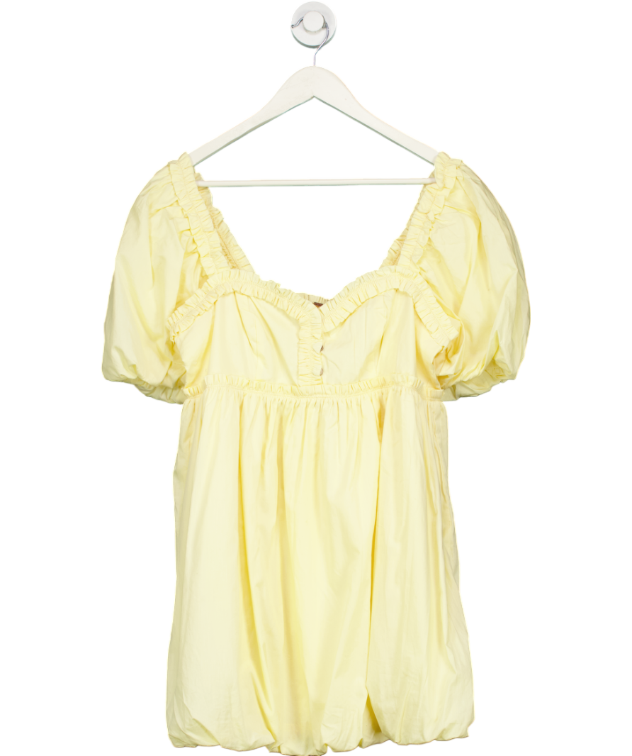 Free People Yellow Rendezvous Me Mini Dress UK S