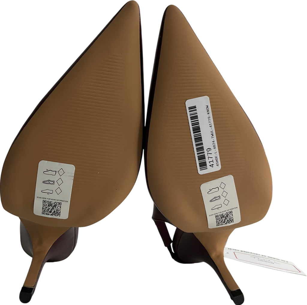 Topshop Purple Emma Heeled Sling Back Court Shoe In Burgundy UK 8 EU 41 👠