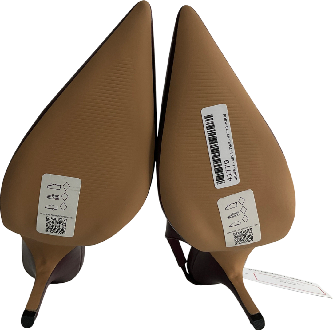 Topshop Purple Emma Heeled Sling Back Court Shoe In Burgundy UK 8 EU 41 👠