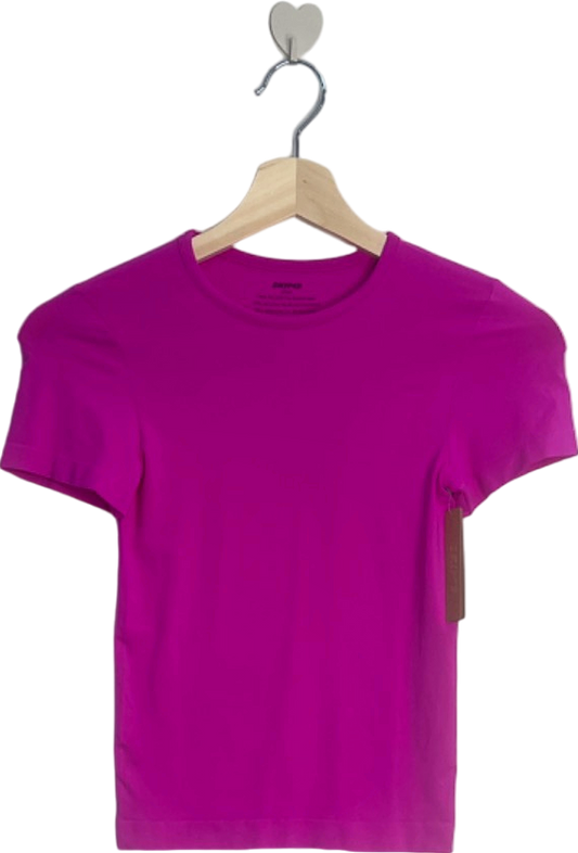 SKIMS Fuchsia Soft Smoothing Seamless T-Shirt UK Small