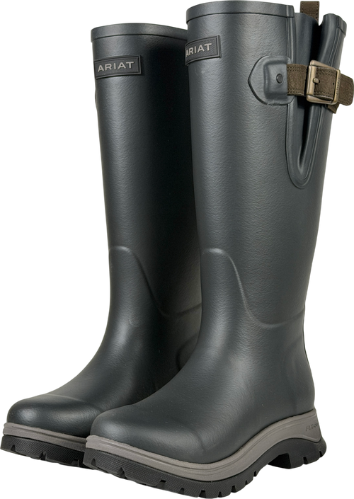 ARIAT Grey Woodstock Rubber Wellington Boot UK 4 EU 37