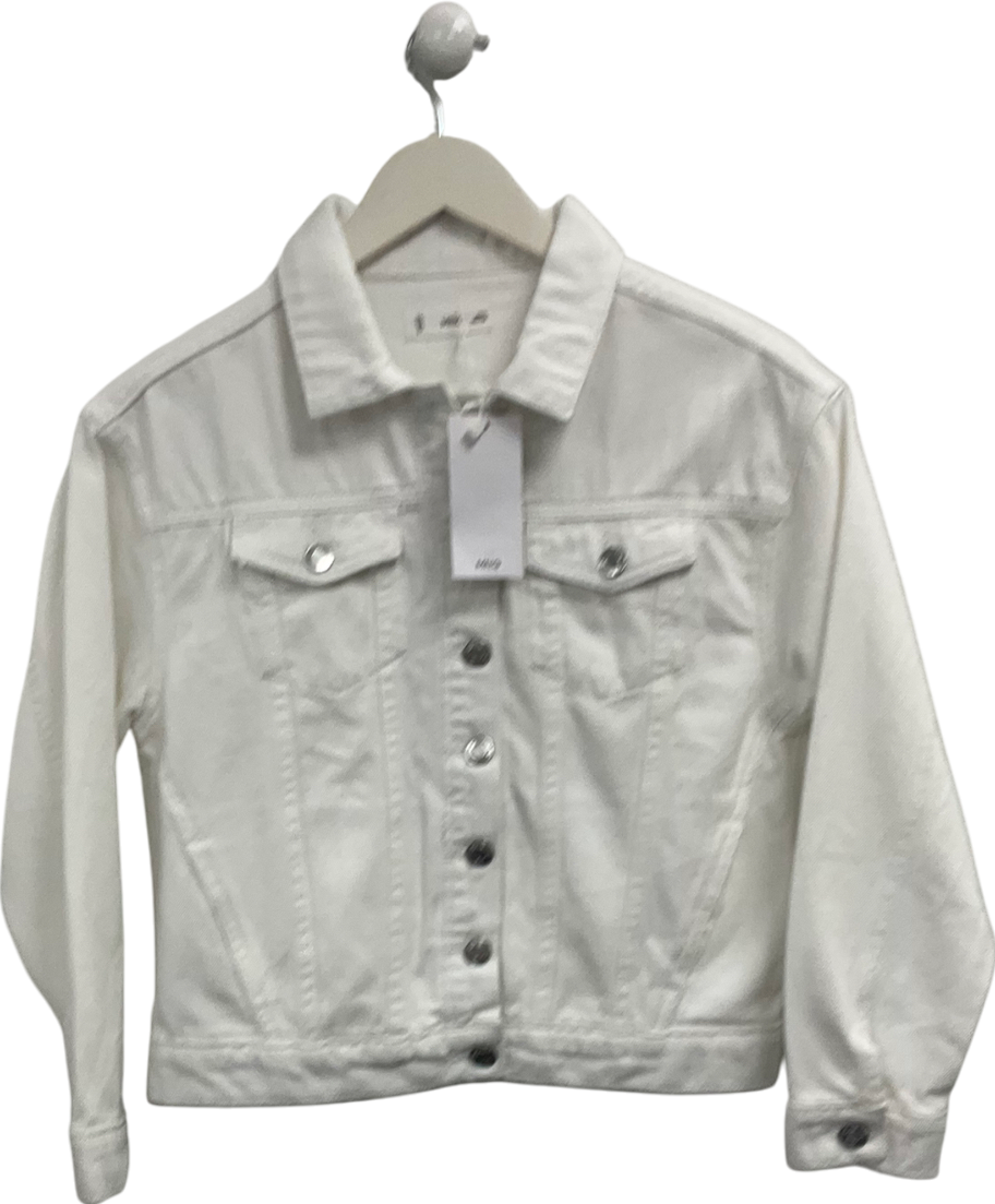 MANGO White Pocketed Denim Jacket 11 Years