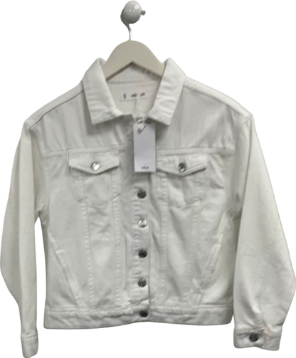 MANGO White Pocketed Denim Jacket 11 Years