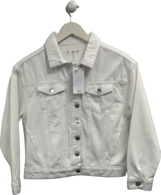 MANGO White Pocketed Denim Jacket 11 Years