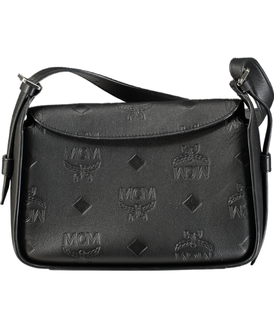 MCM Black Aren Leather Shoulder Bag Crossbody Bag One Size