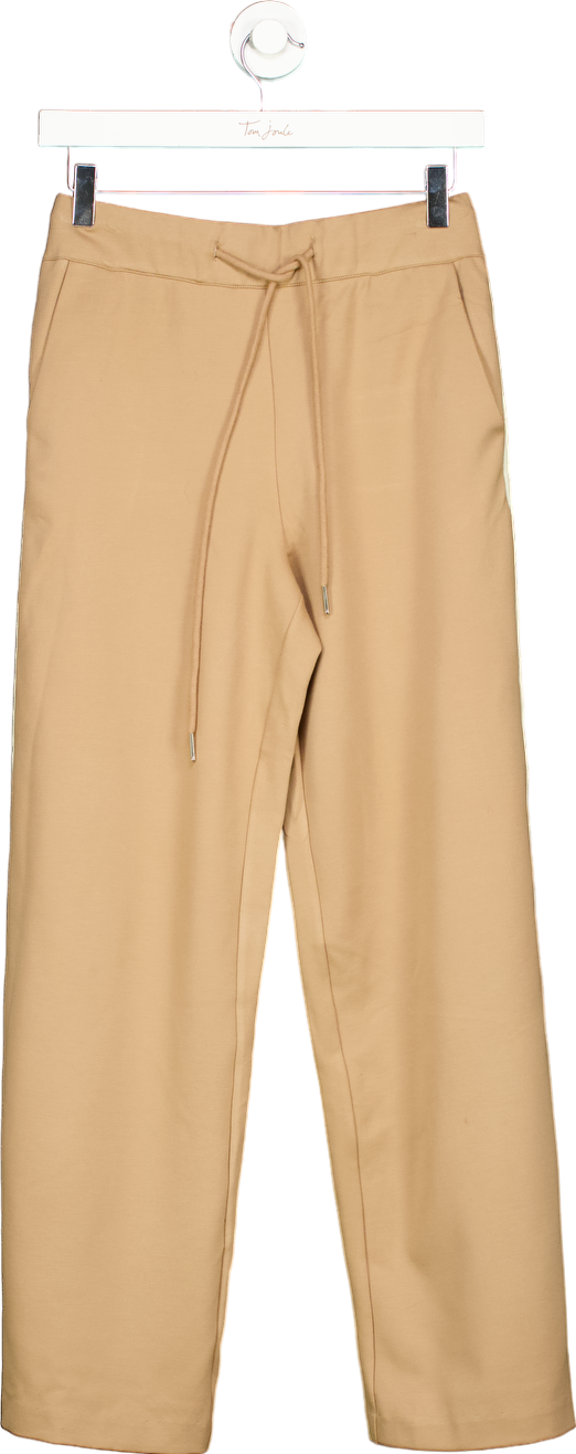 WYSE LONDON Camel Penny ponte Wide Leg Trousers UK 8