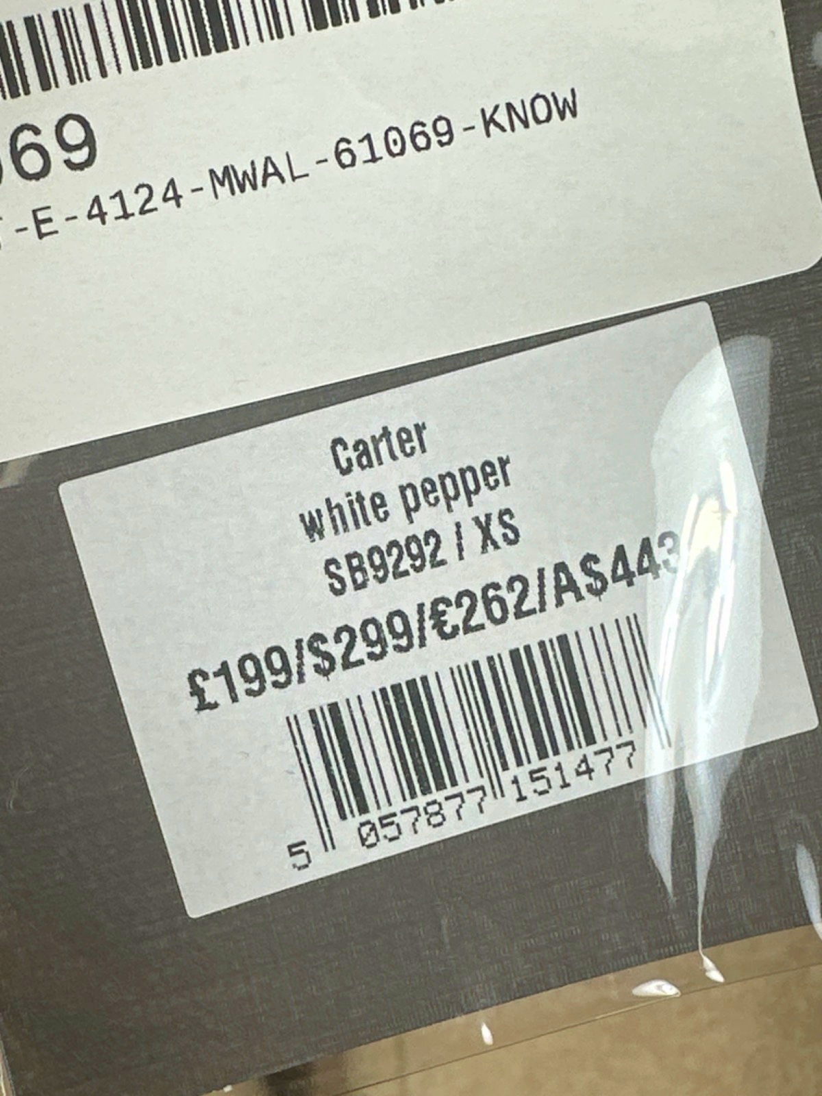 House of CB Beige Carter White Pepper Coat XS