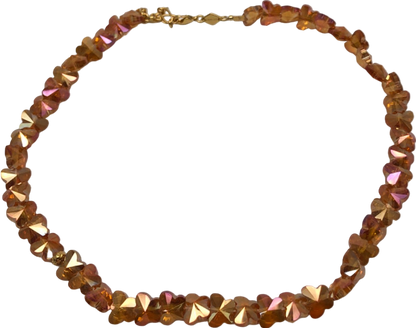 Anni Lu Gold/Pink Gemstone Necklace