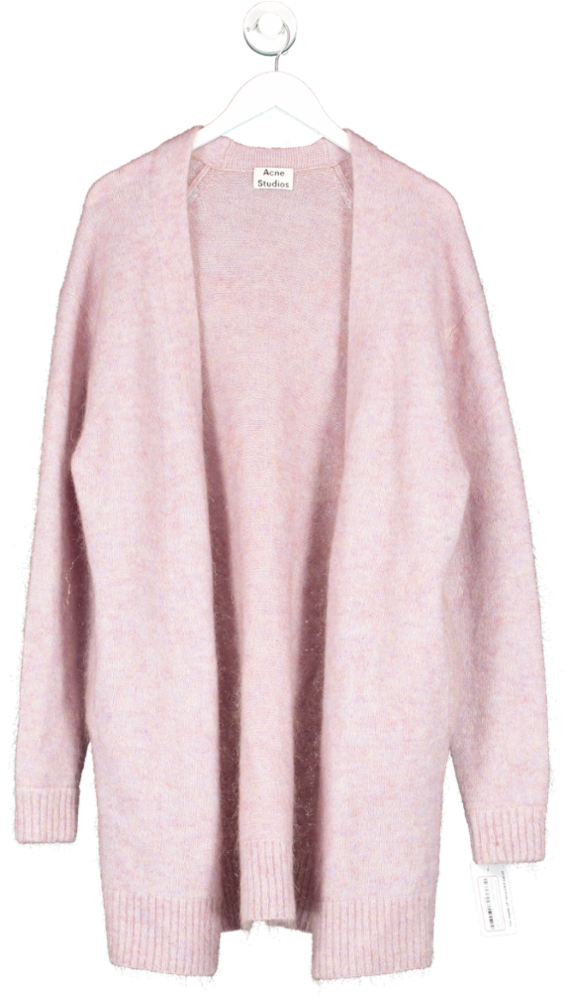 Acne Studios Raya Purple Wool Mohair Oversize Long Cardigan UK M