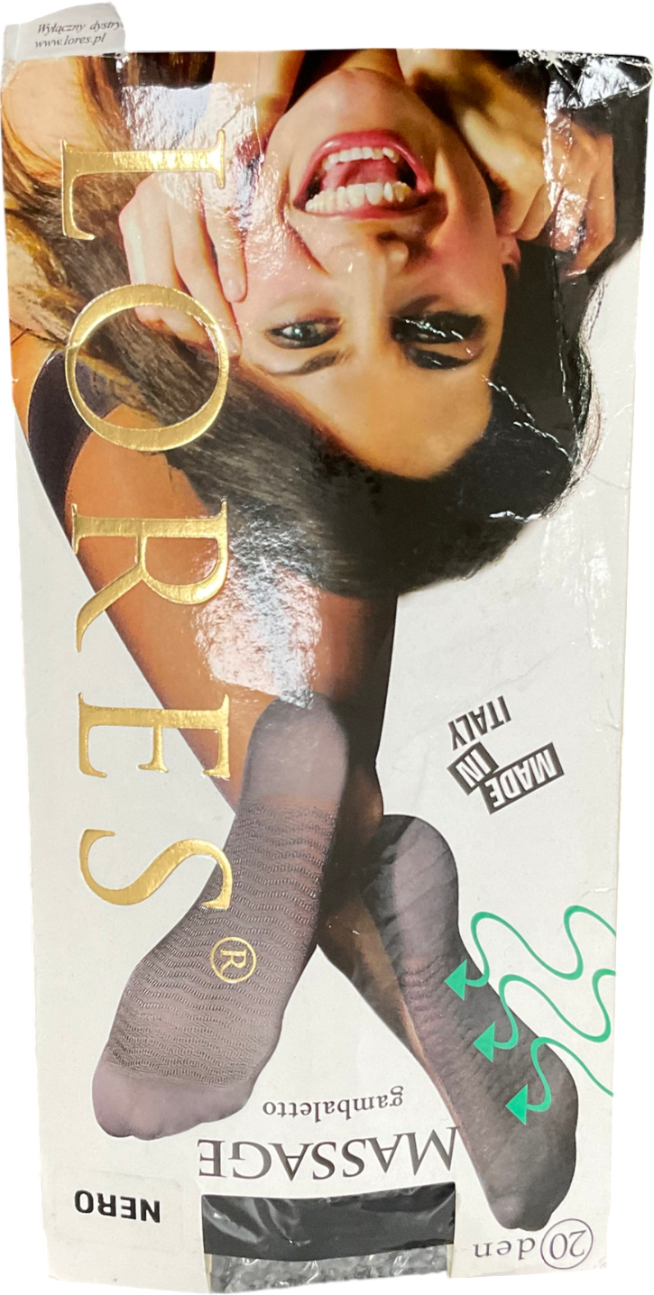 Lores Black Knee High Socks