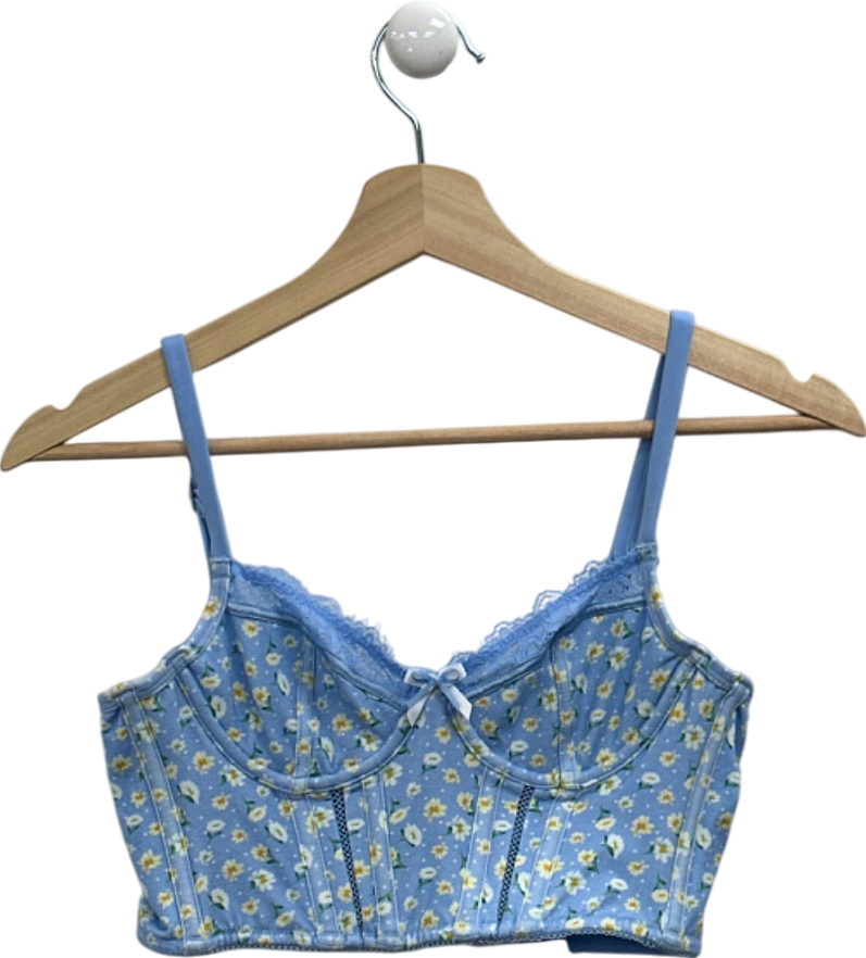 Lounge Blue Floral Sweet Lounge Bra UK 32A