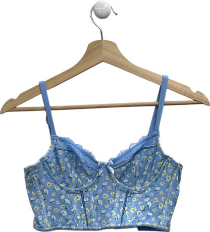 Lounge Blue Floral Sweet Lounge Bra UK 32A