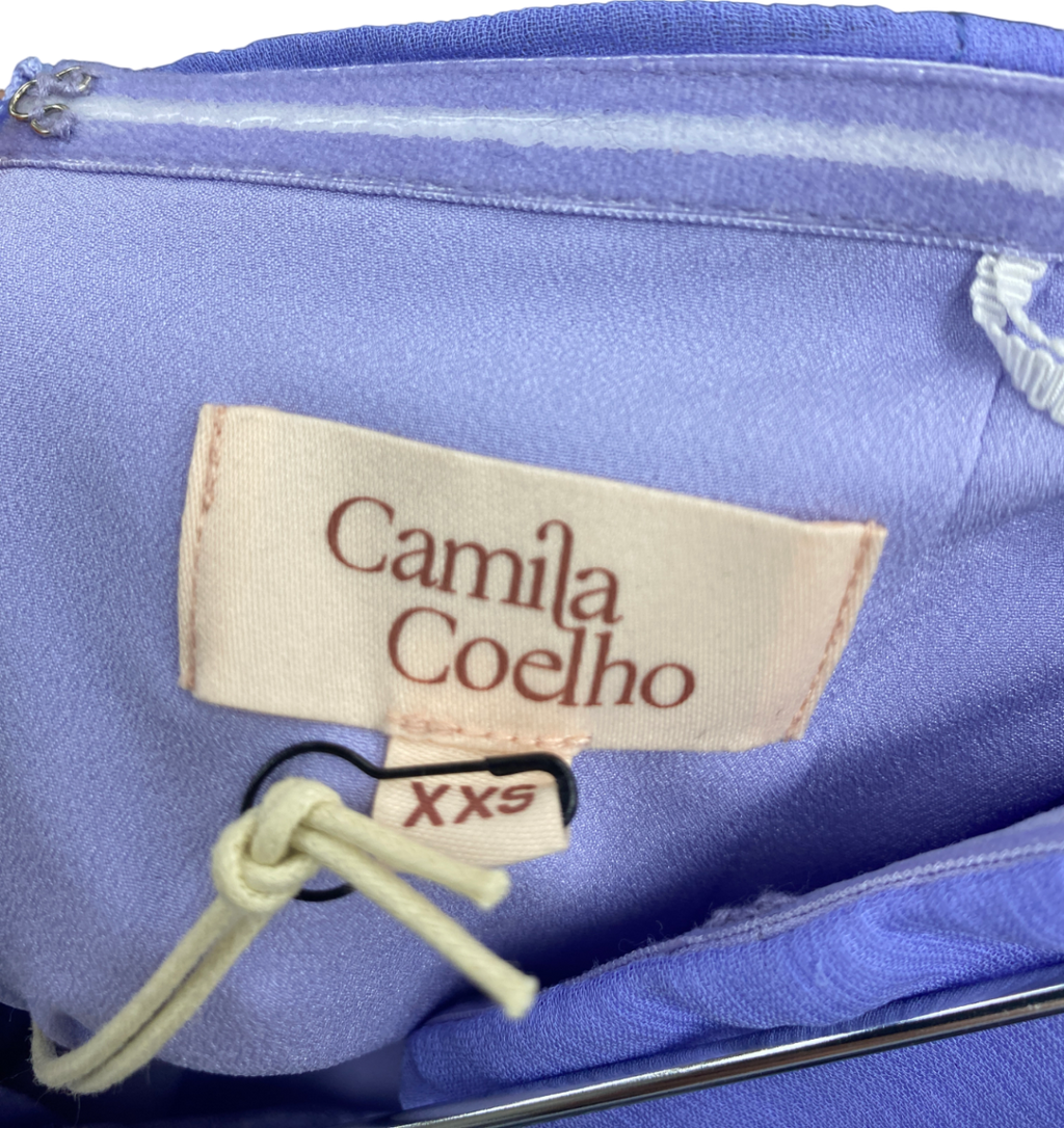 Camila Coelho Purple Loire Maxi Dress Gown UK XXS